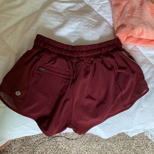 Maroon Hotty Hot lululemon shorts